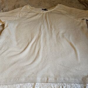 Shimmer Sweatshirt with Lace Trim 3X